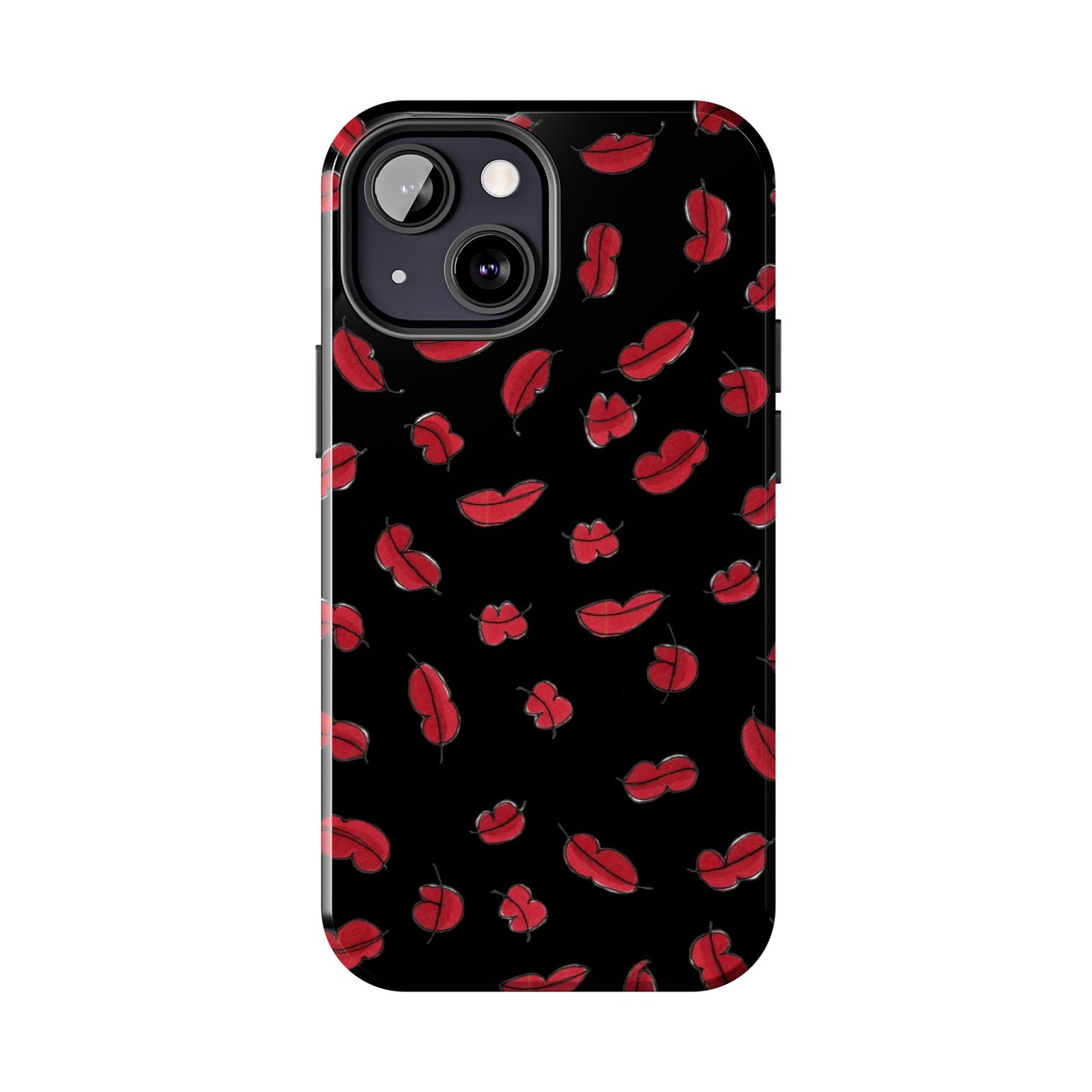 Lotsa Lips Black Phone Case