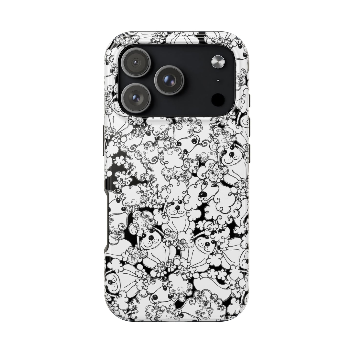 Poodle Party Black Phone Case