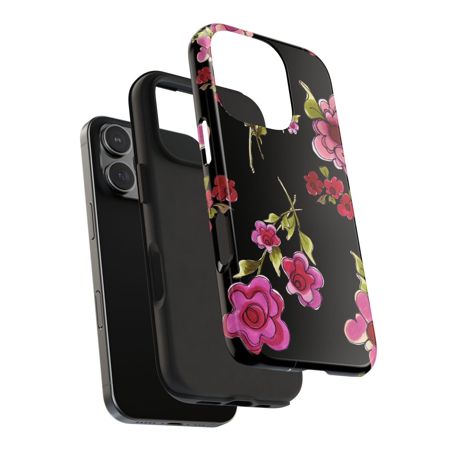 Jumbo Floral Black Phone Case
