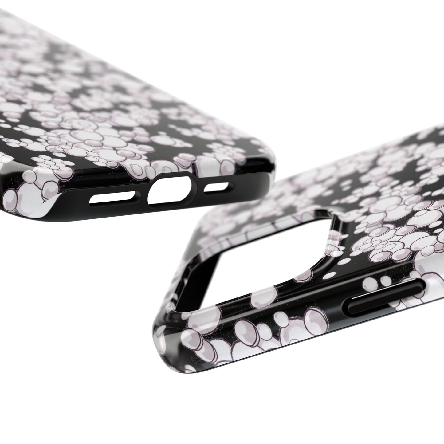 Bubble Dots Black Phone Case