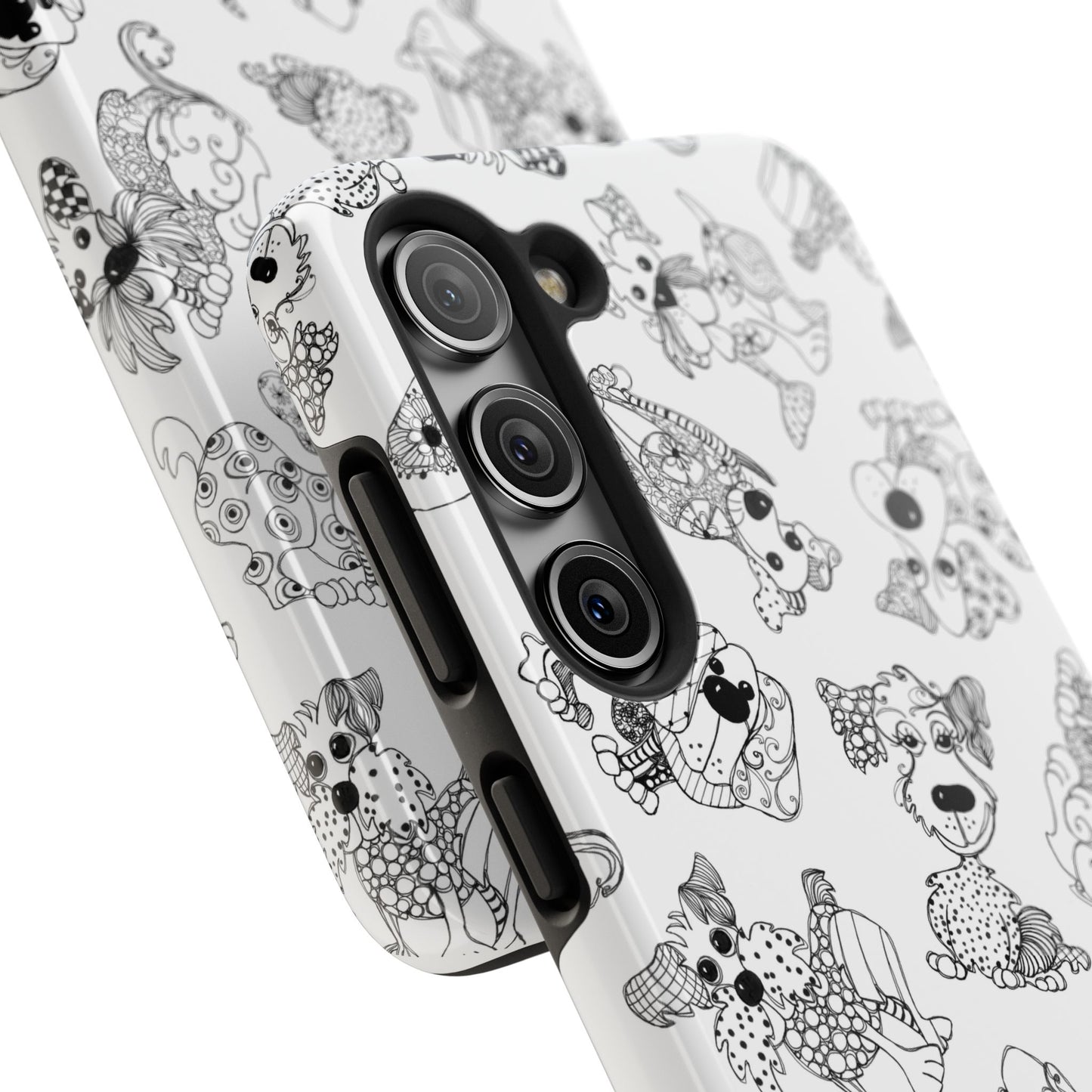 Doodle Dogs White Phone Case