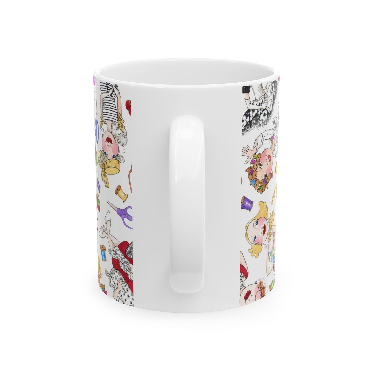 Sew Tossed White Cup