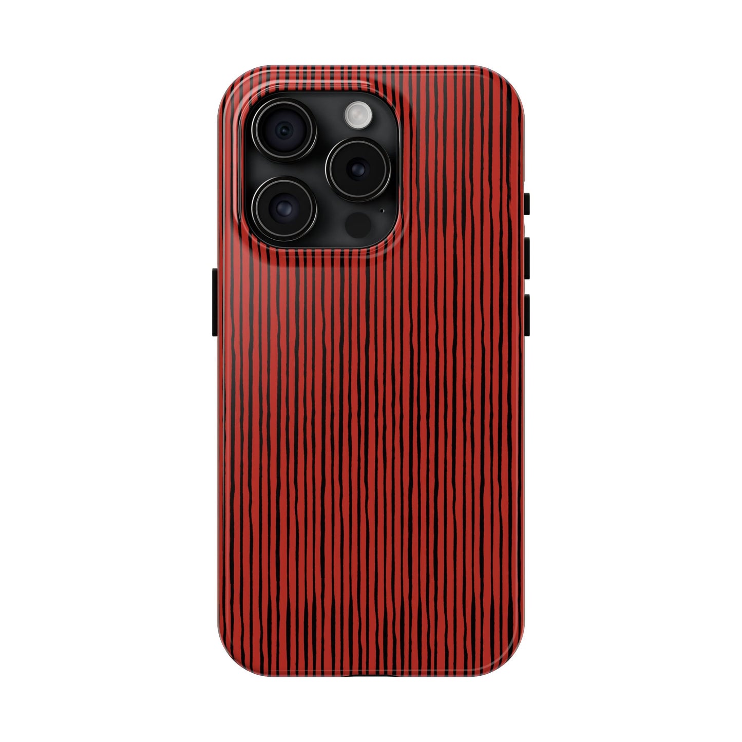 Quirky Bias Stripe Red / Black Phone Case