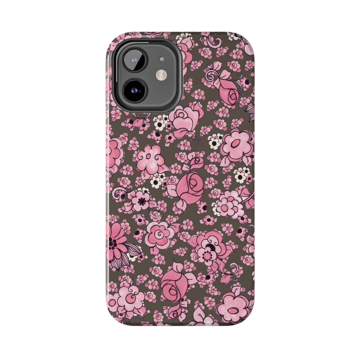 Profuse Posies Mocha Phone Case