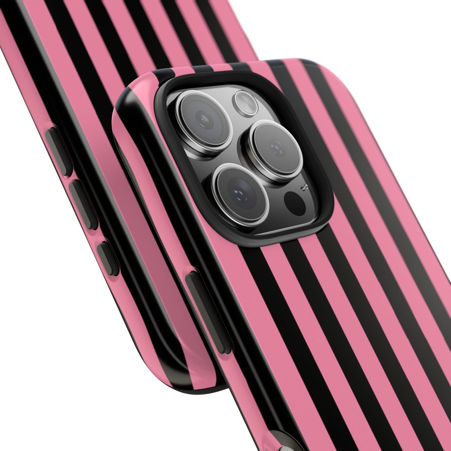 Vertical Stripe Pink / Black Phone Case
