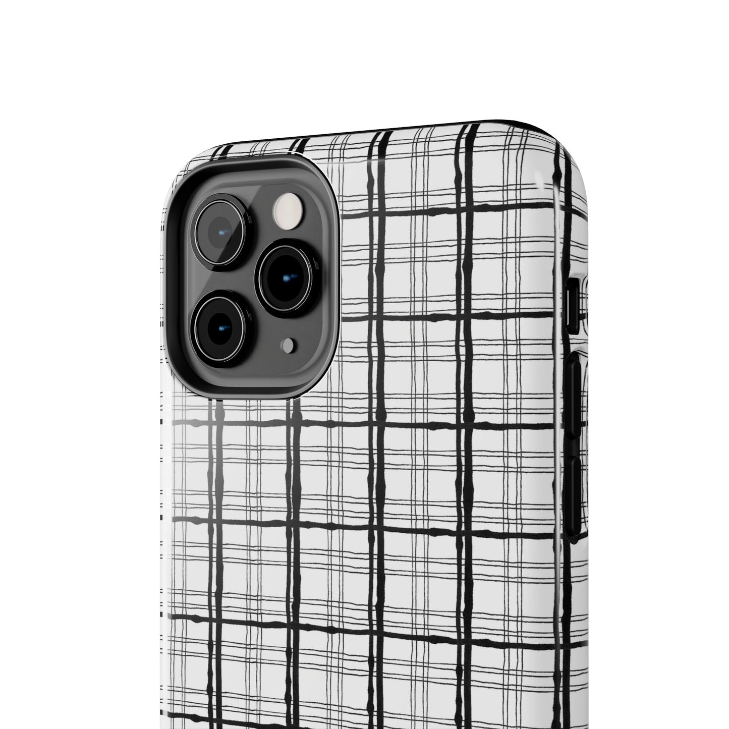 Sophistiplaid White / Black Phone Case