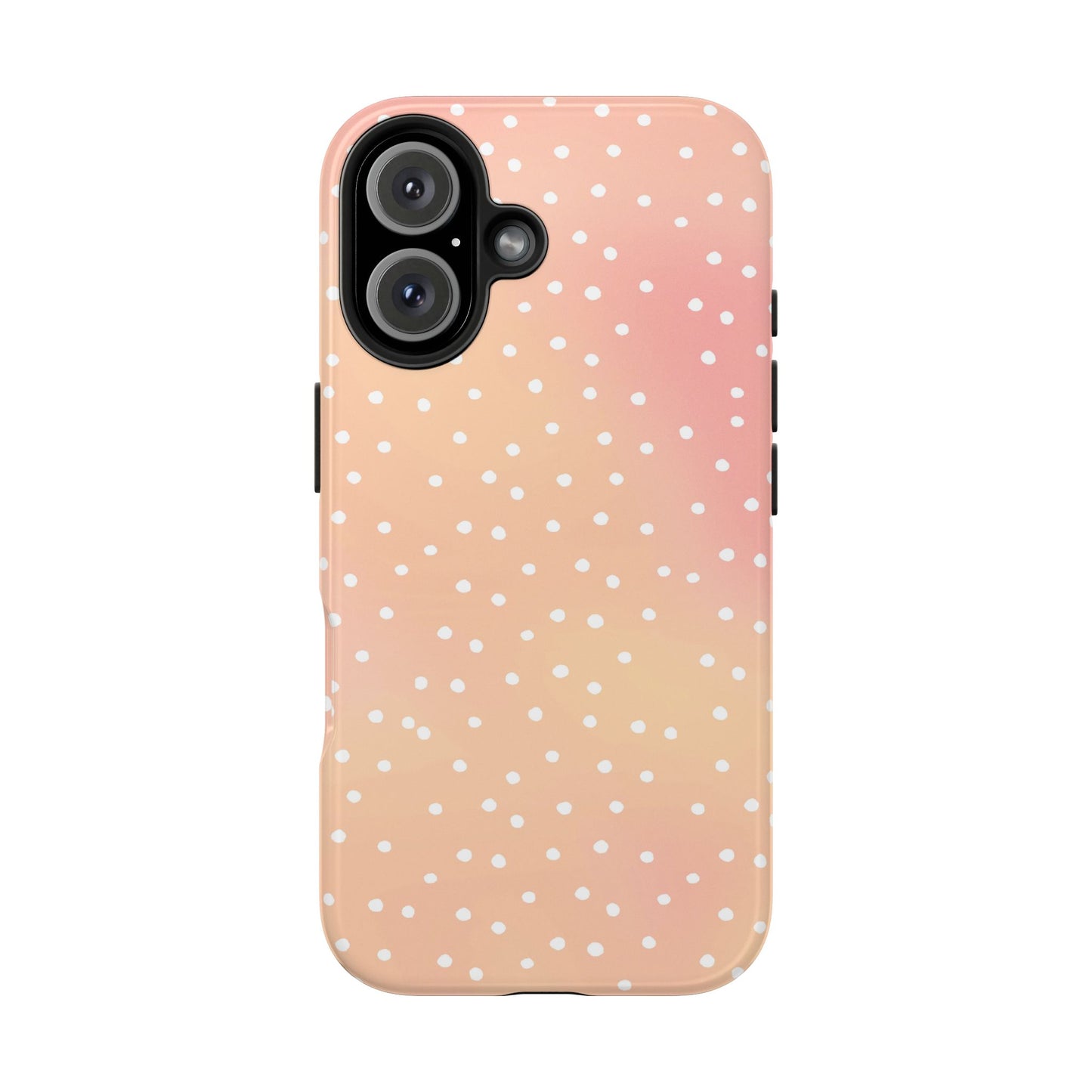 Dinky Dots Peach / White Phone Case