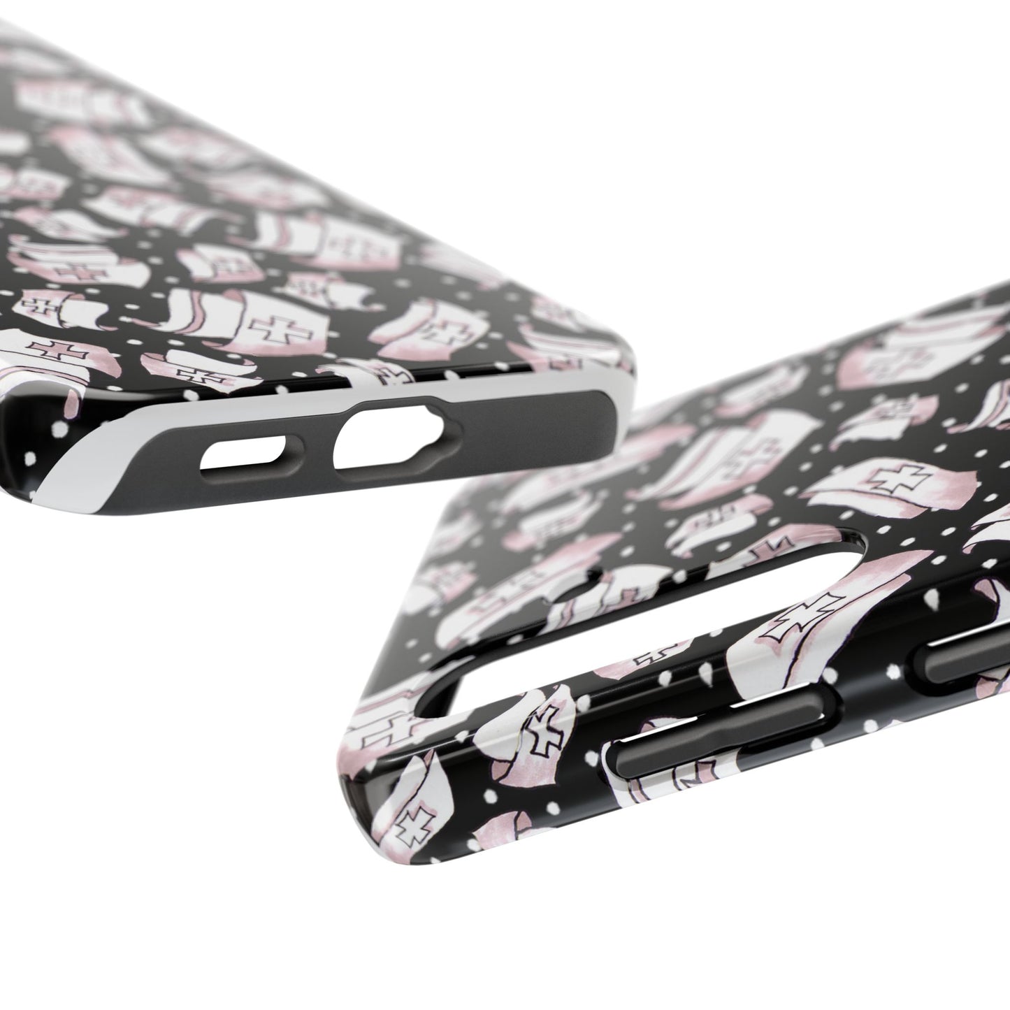 Med Hats Black Phone Case