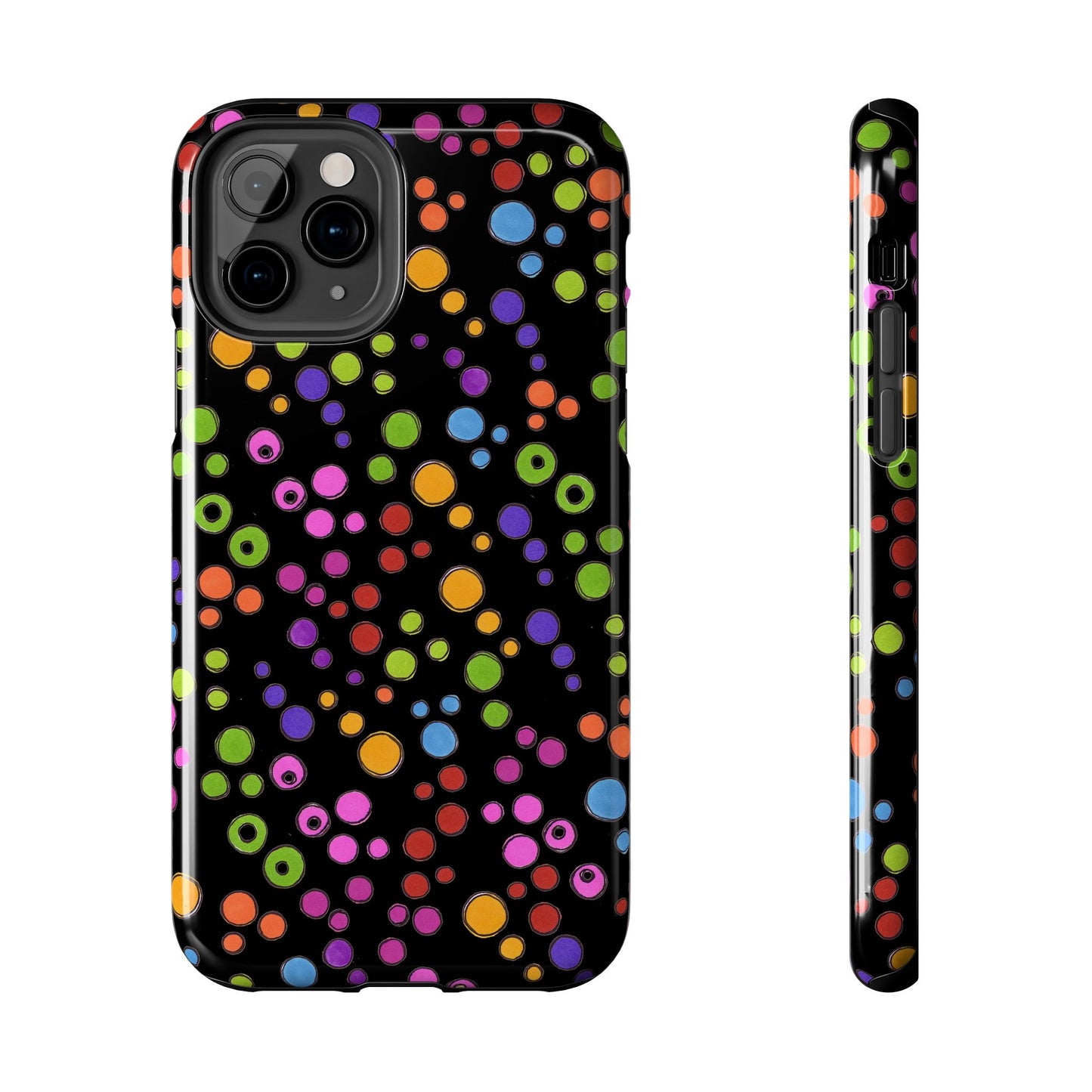 Dog Dots Black / Multi Phone Case