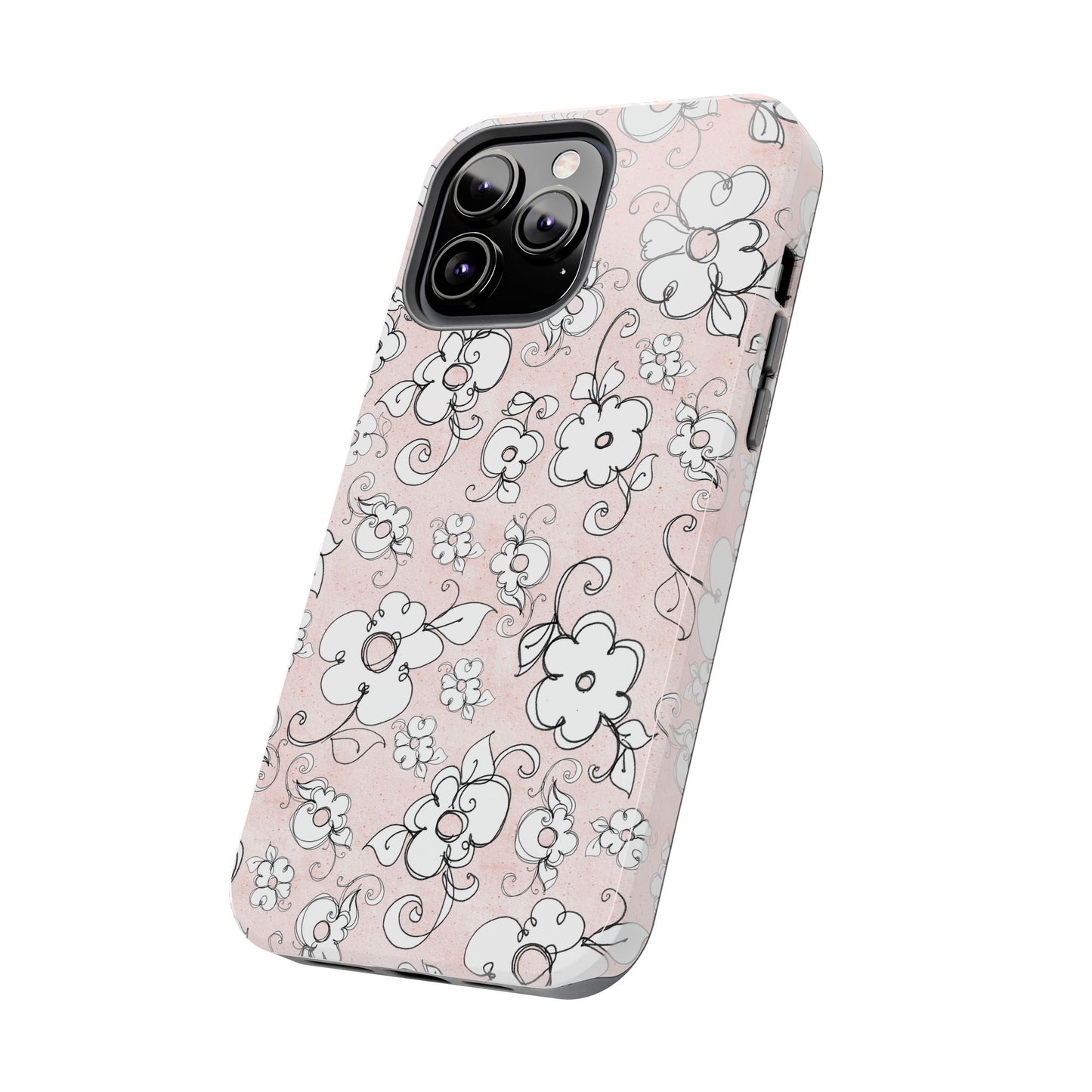 Lady Flowers Paris Pink Phone Case