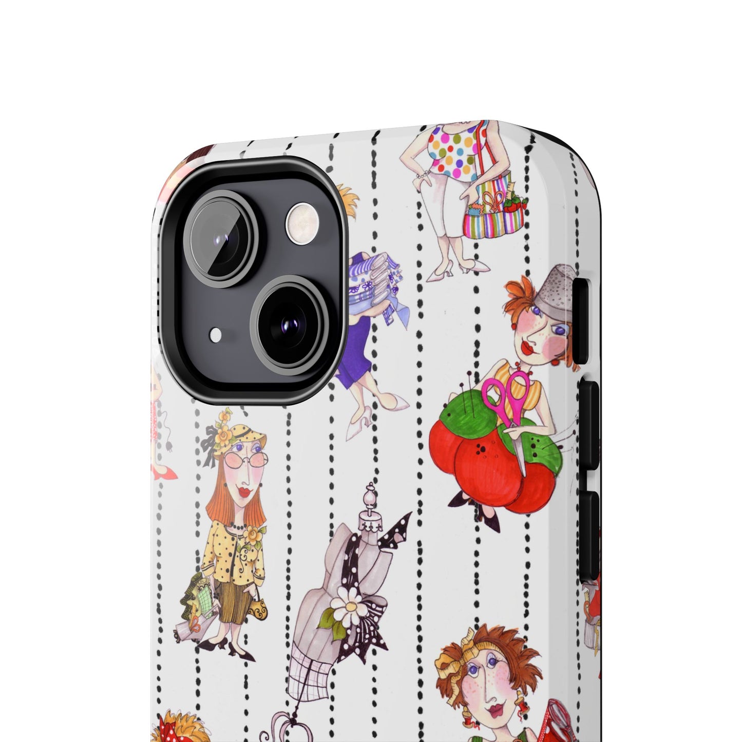 Sewphisticates White / Black Stripe Phone Case