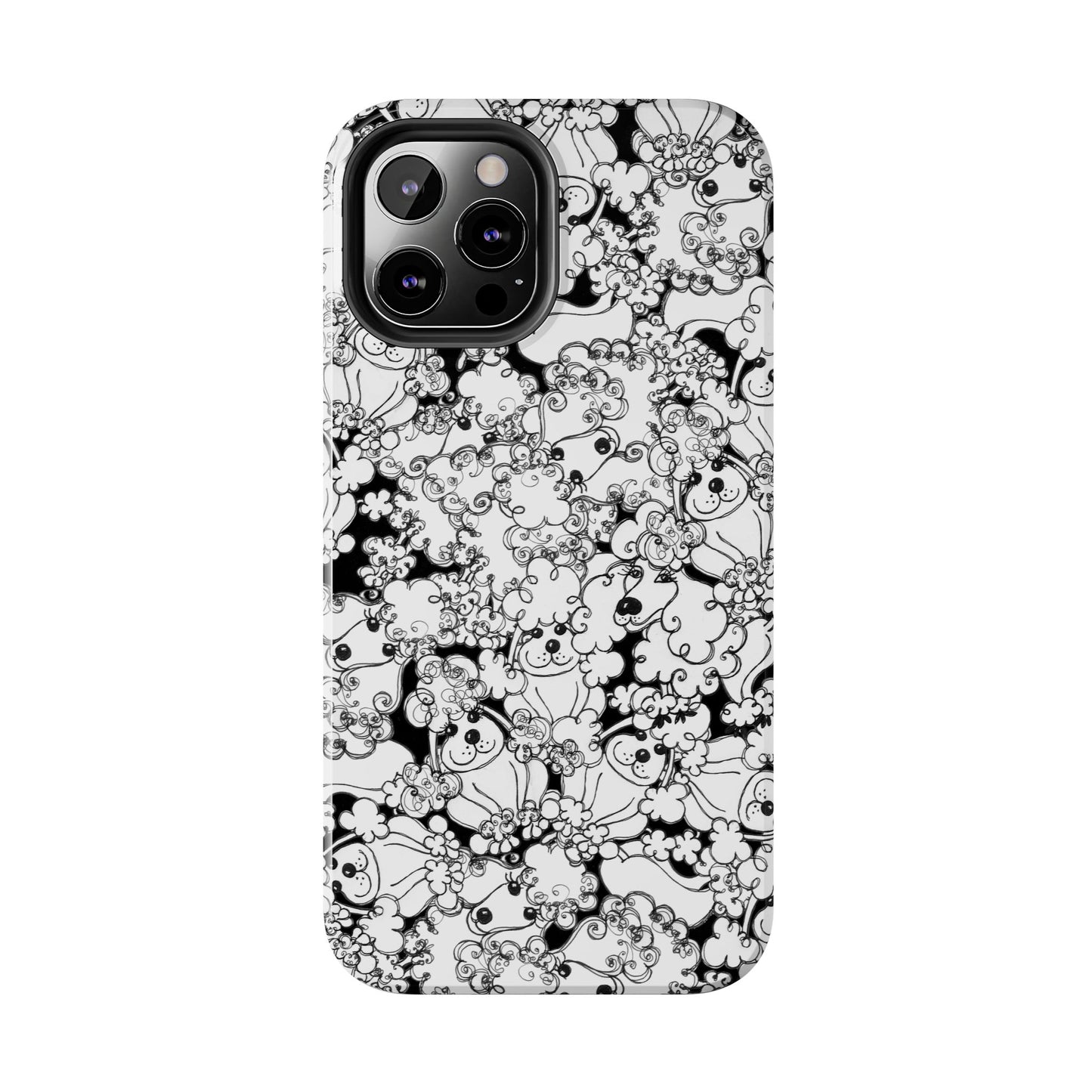Poodle Party Black Phone Case