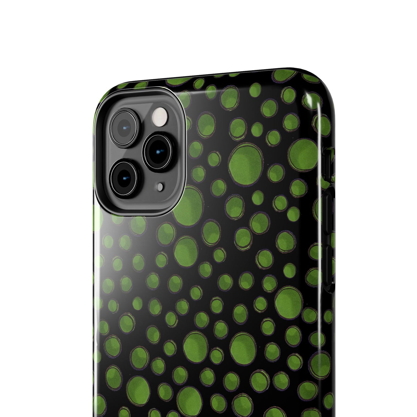 Dot Assortment Black / Green Phone Case