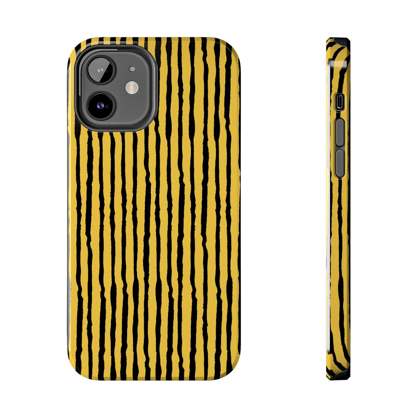 Sorta Stripe Yellow / Black Phone Case
