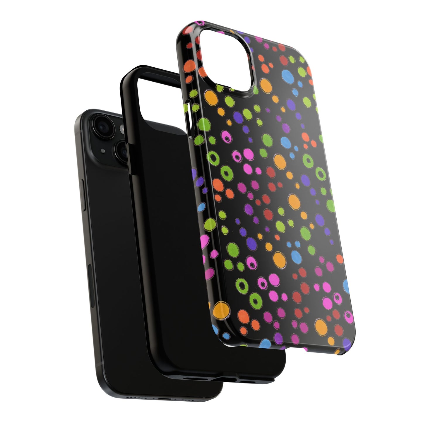 Dog Dots Black / Multi Phone Case