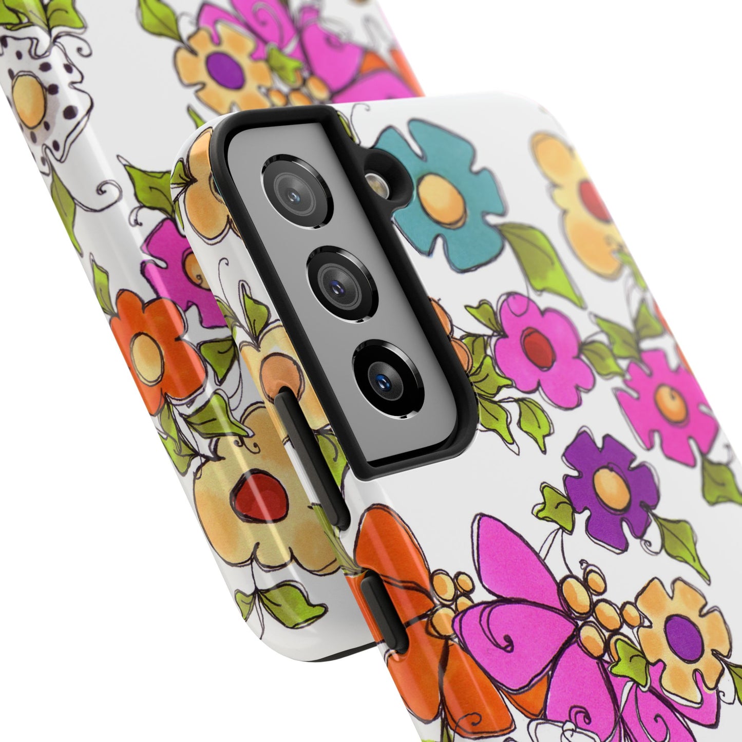 Happy Blooms White Phone Case