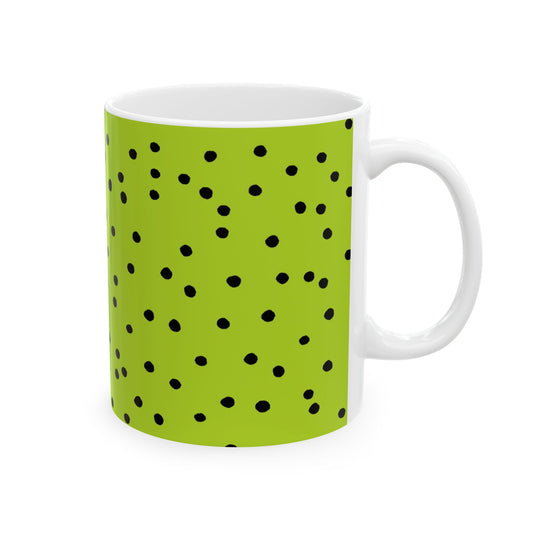 Dinky Dots Lime / Black Cup