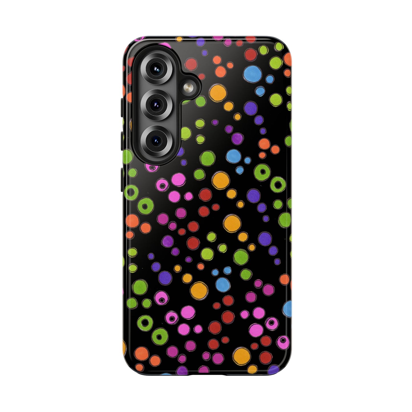 Dog Dots Black / Multi Phone Case
