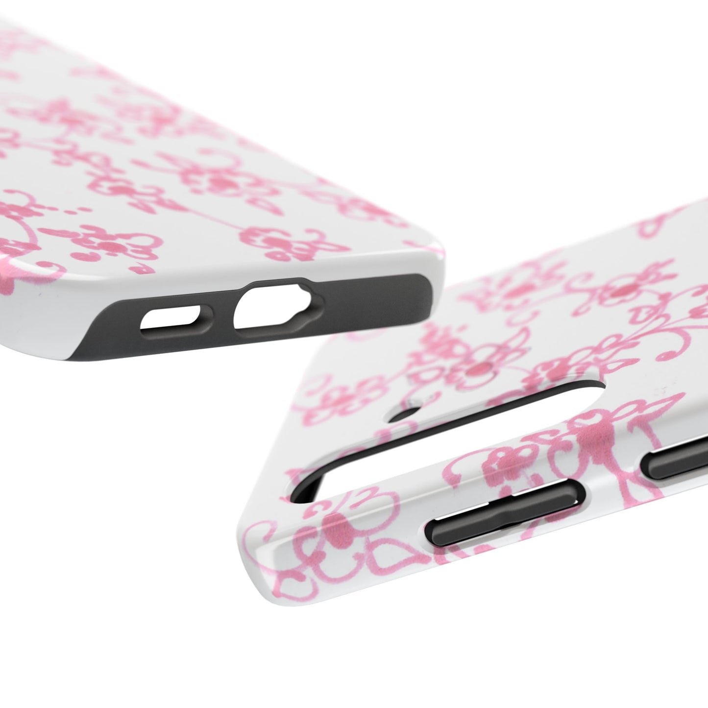 Juliette Ladies White / Pink Flowers Phone Case