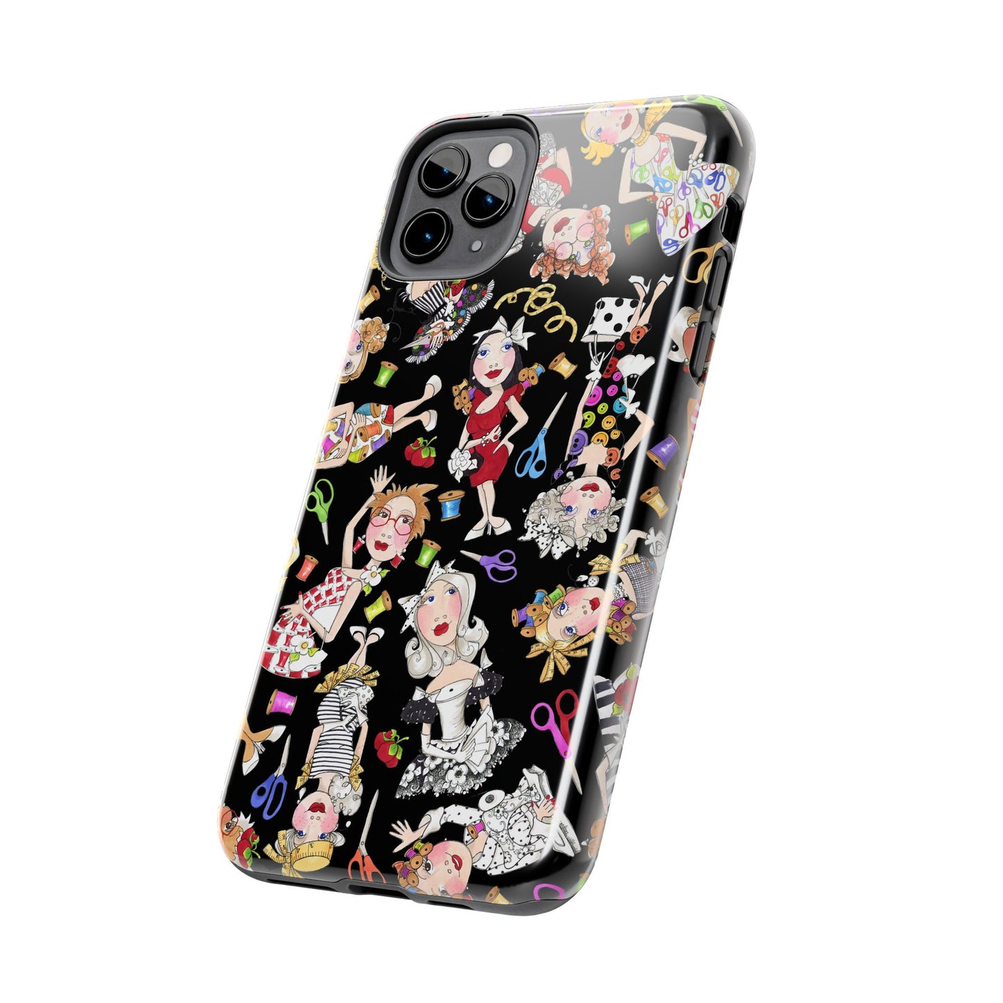 Sew Tossed Black Phone Case