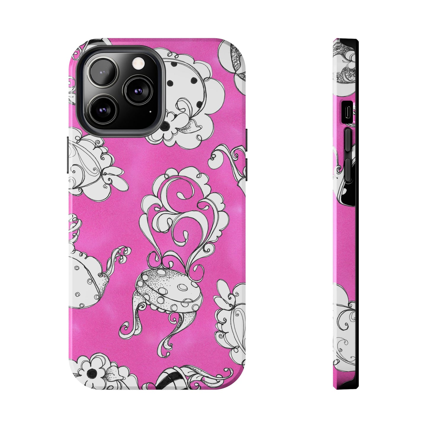 Bistro Chairs Pink Phone Case