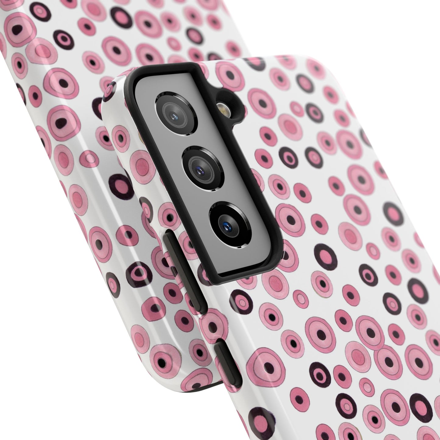 Dots White / Pink Phone Case