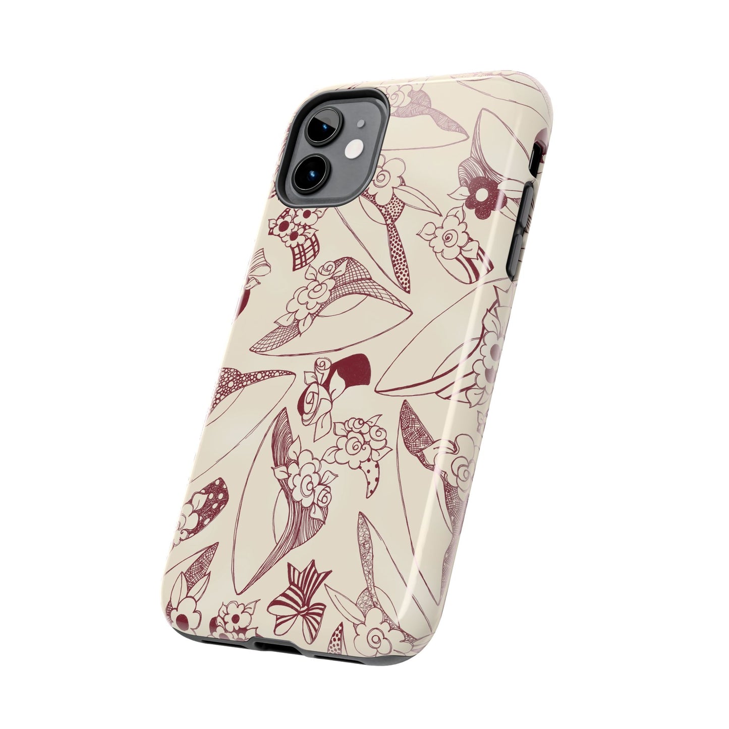 Millinery Ivory / Red Phone Case