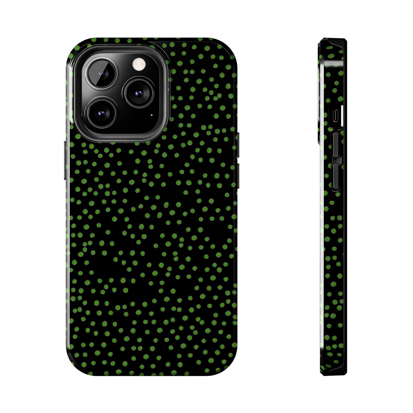 Dinky Dots Black / Green Phone Case