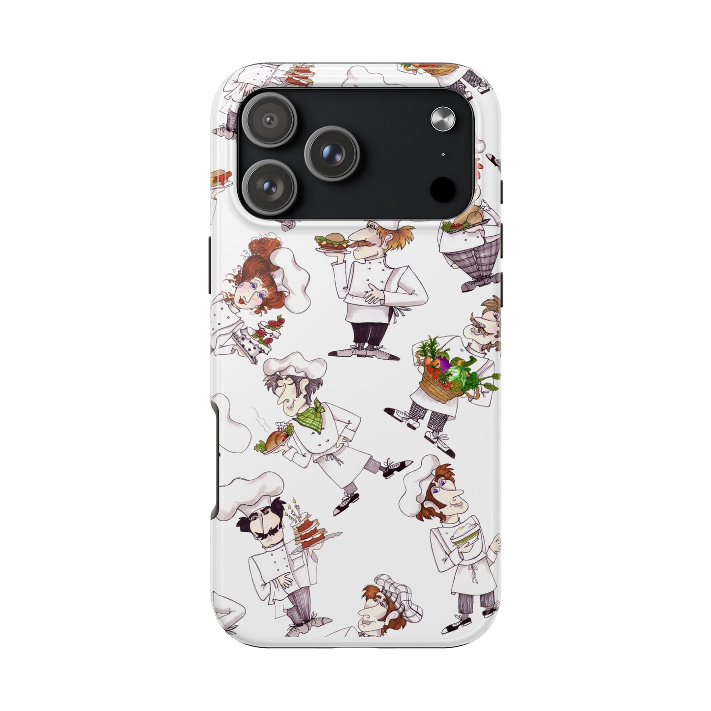 Tossed Chefs White Phone Case