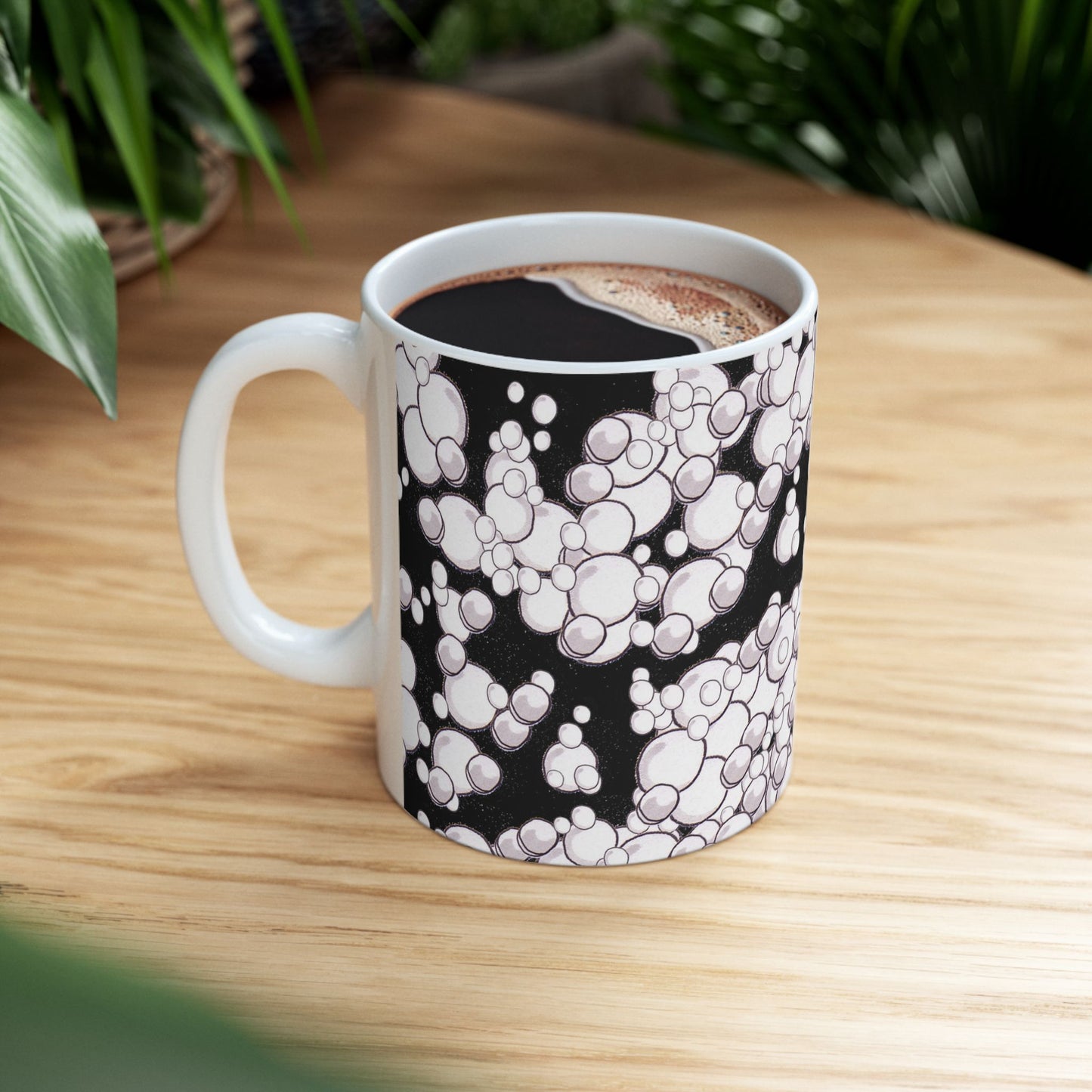 Bubble Dots Black Cup