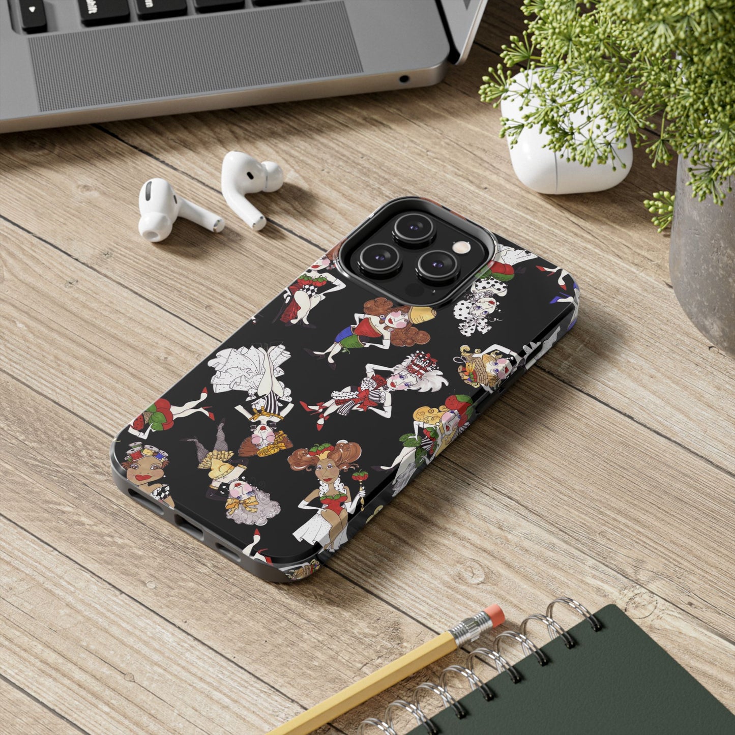 Sew Tossed Black Phone Case