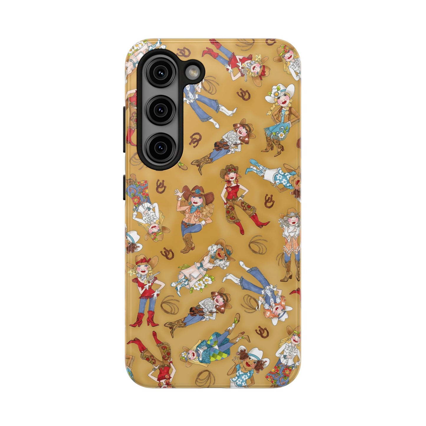Tossed Cowgirls Tan Phone Case