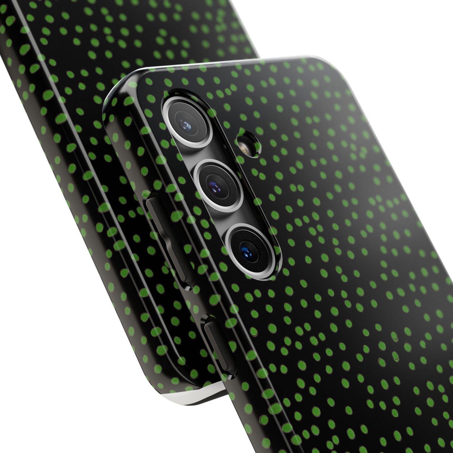 Dinky Dots Black / Green Phone Case