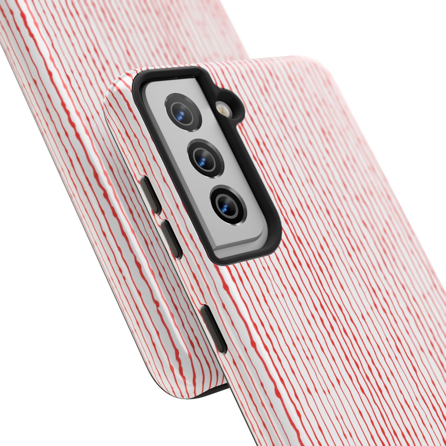 Faux Seersucker White / Red Phone Case