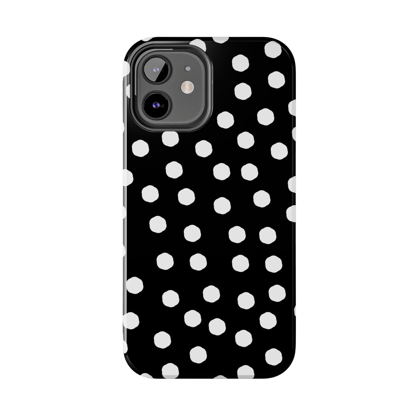 Jumbo Dots Black / White Phone Case