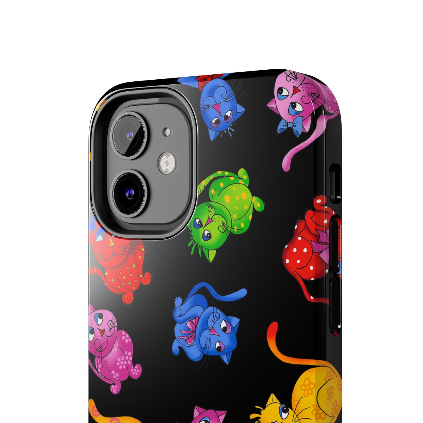 Tossed Cool Cats Black Phone Case