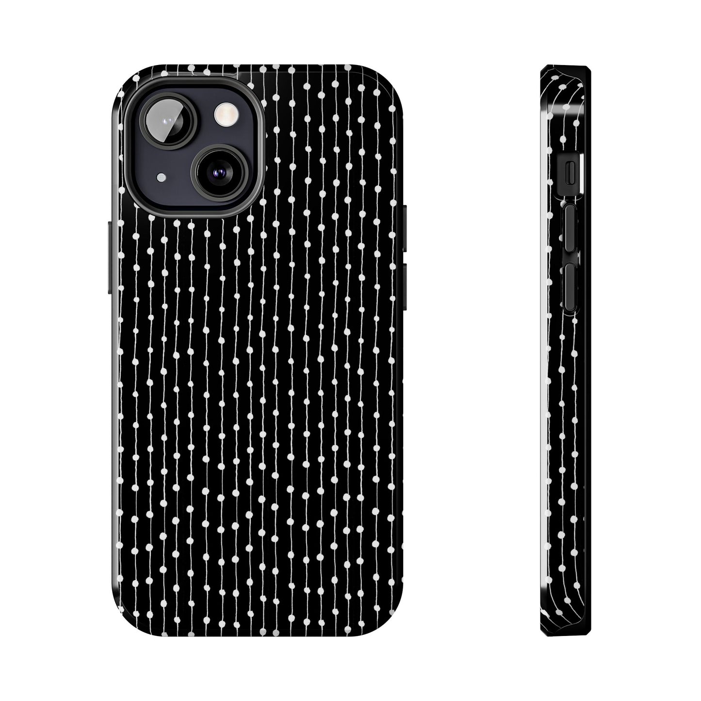 Pin Stripe Black / White Phone Case