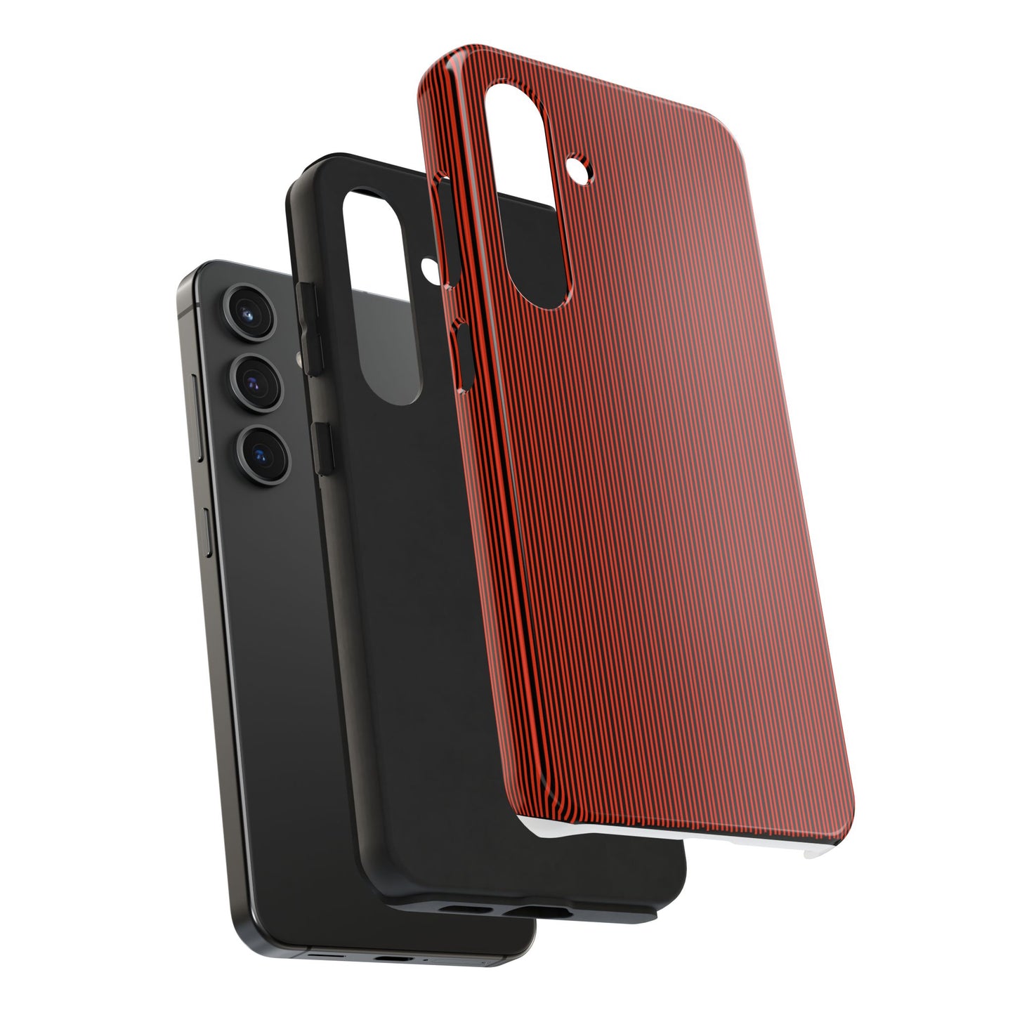 Pin Stripe Red / Black Phone Case