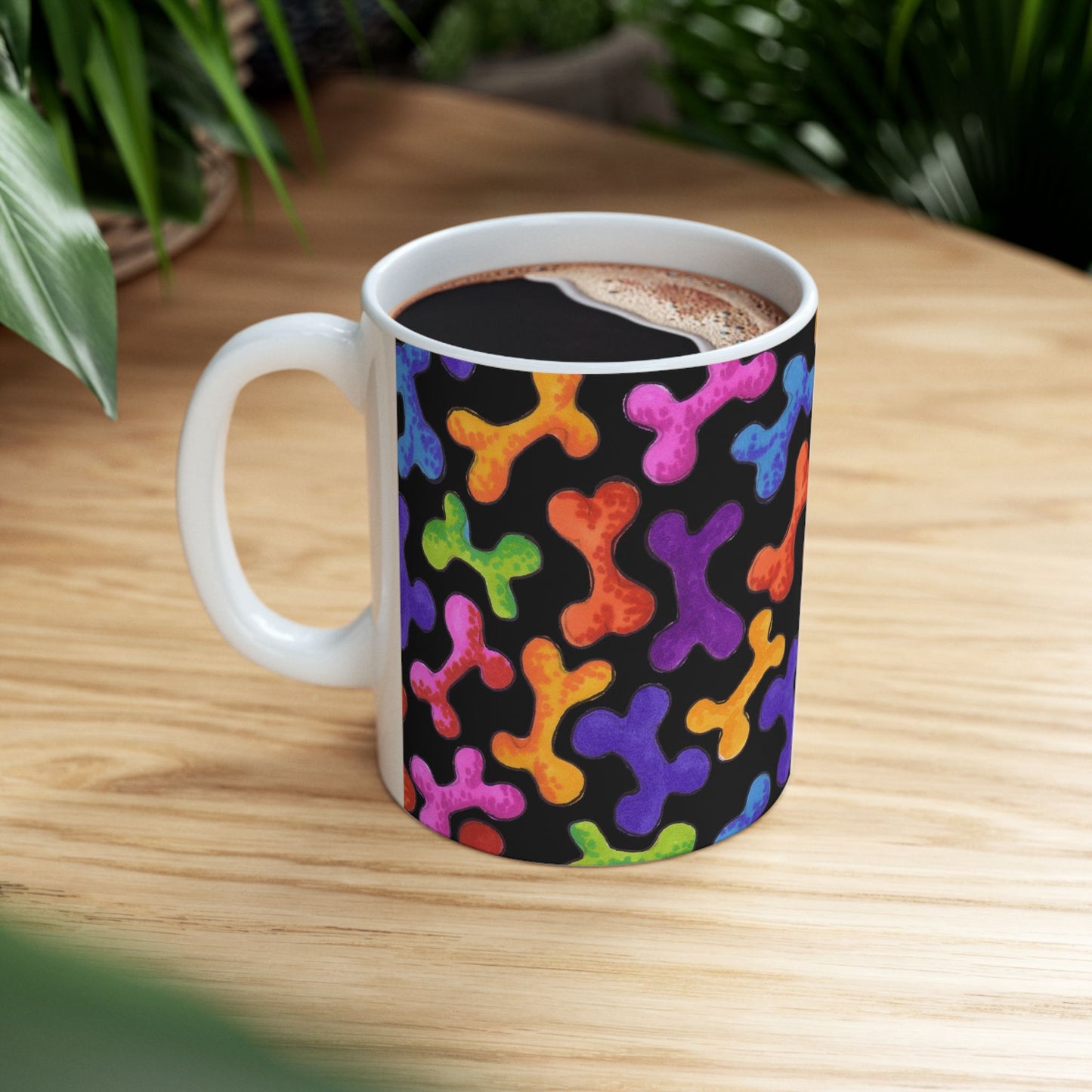 Fancy Bones Black / Multi Cup