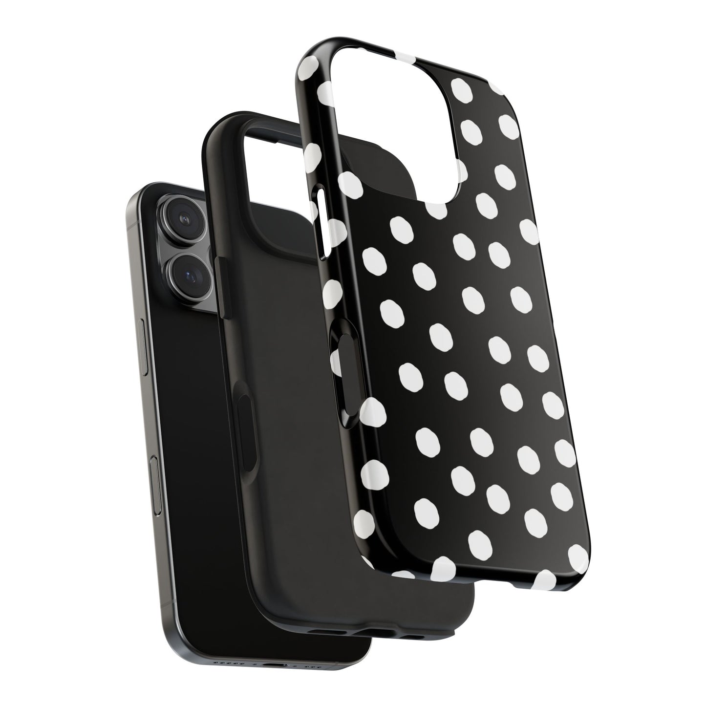 Jumbo Dots Black / White Phone Case