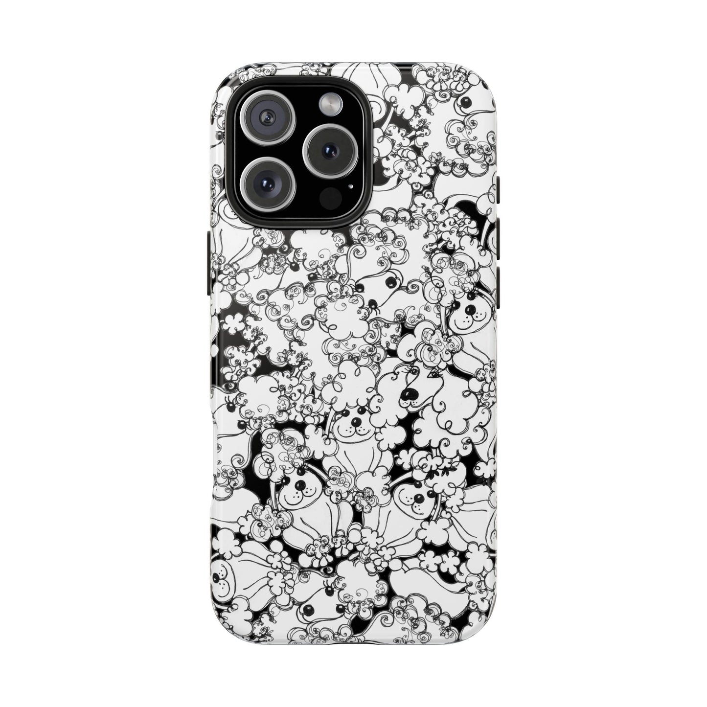 Poodle Party Black Phone Case