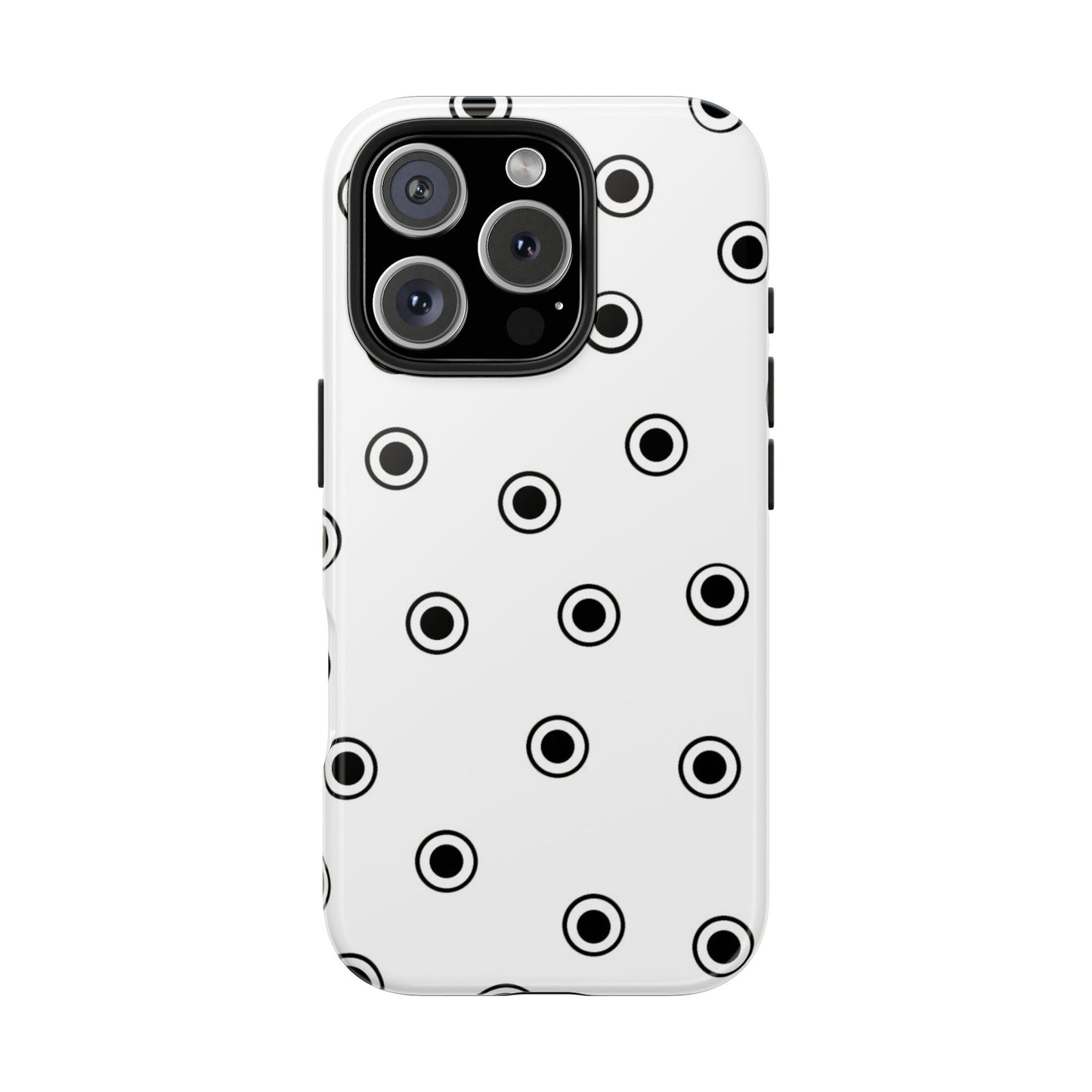 CD Dots White / Black Phone Case