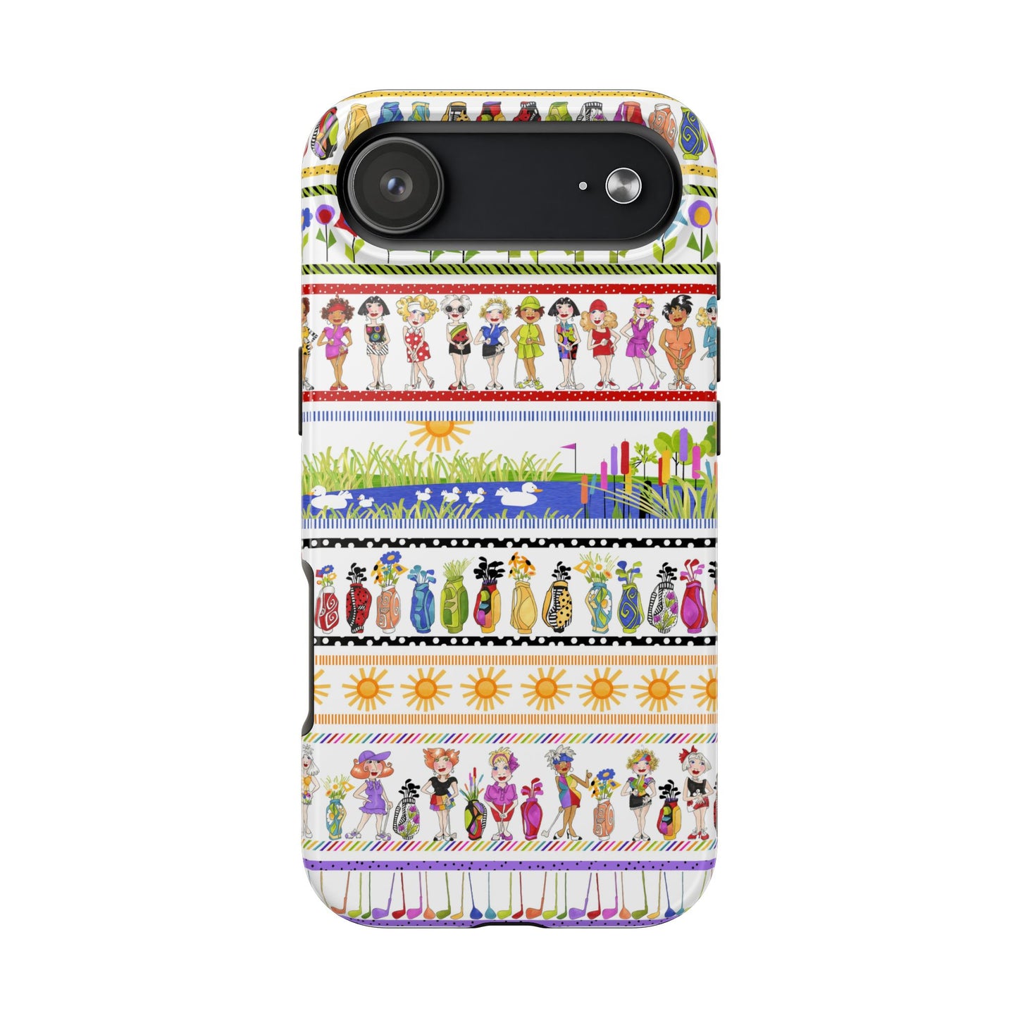 Golf Borders White Phone Case