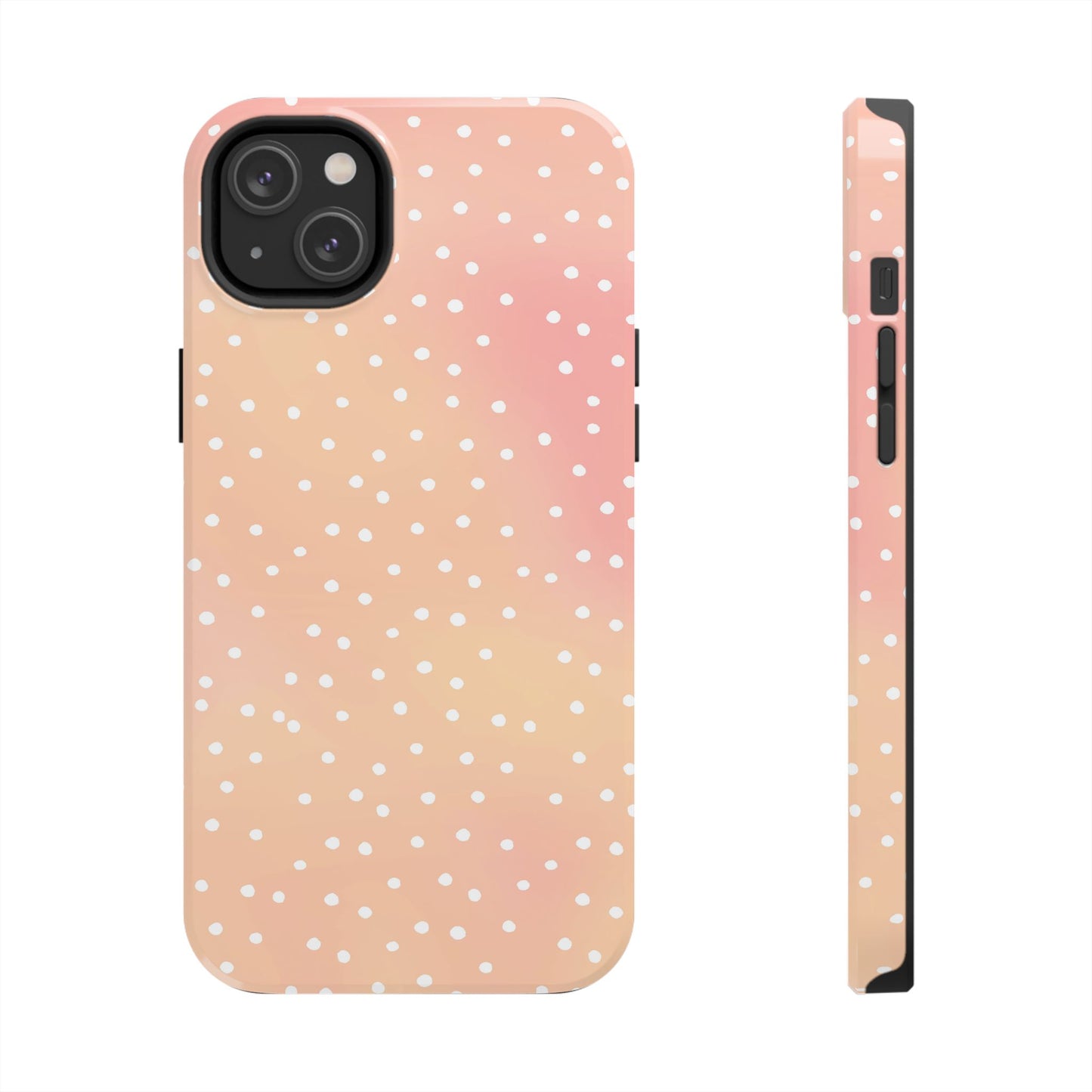 Dinky Dots Peach / White Phone Case