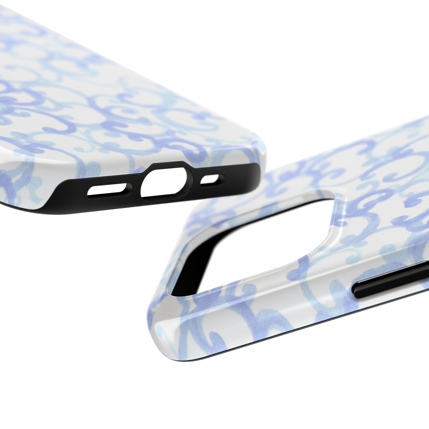 Scrollie White / Blue Phone Case
