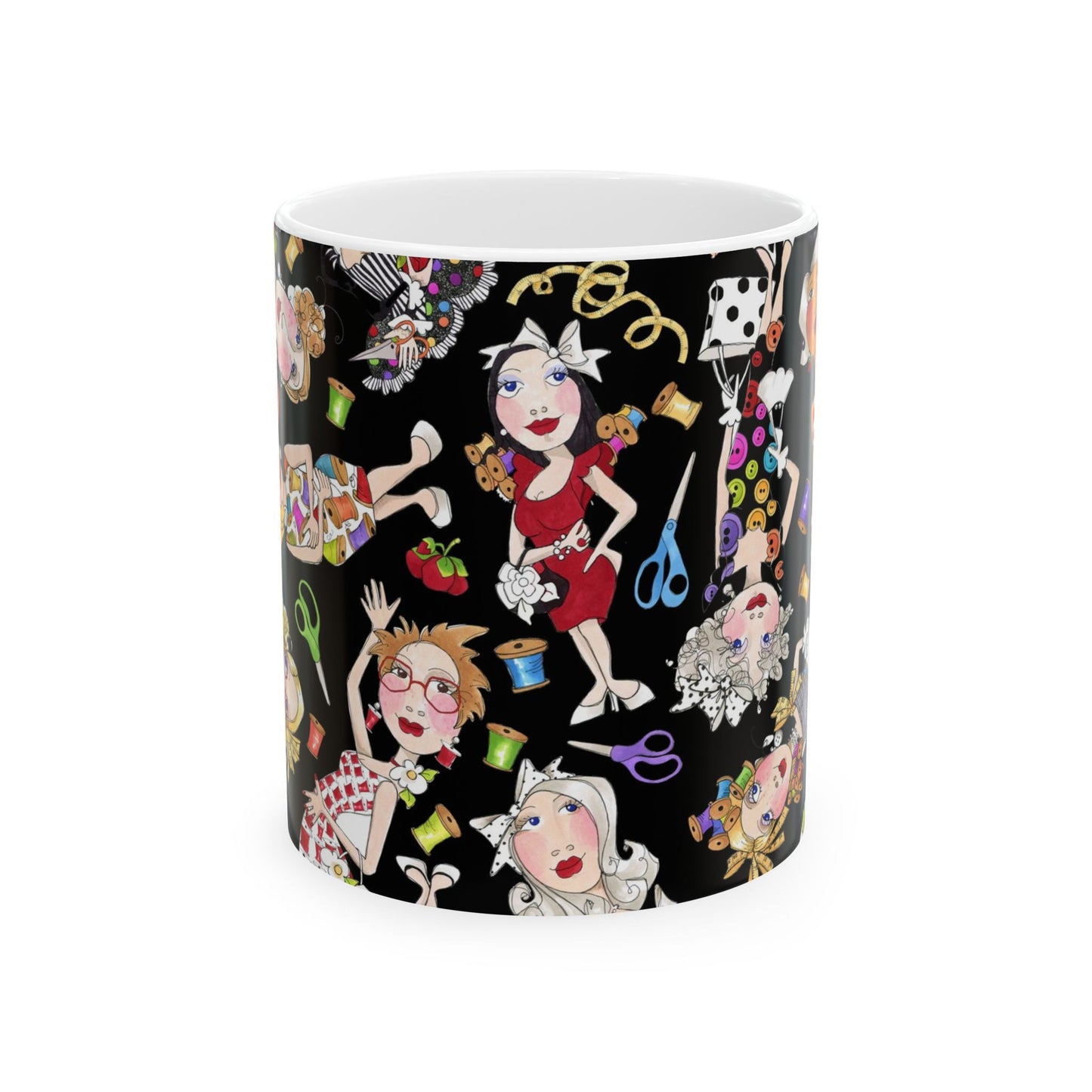 Sew Tossed Black Cup