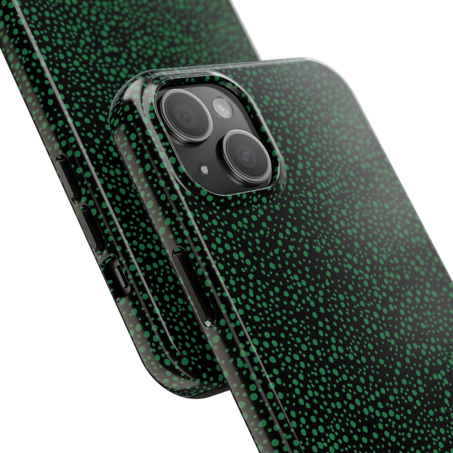 Confetti Black / Green Phone Case