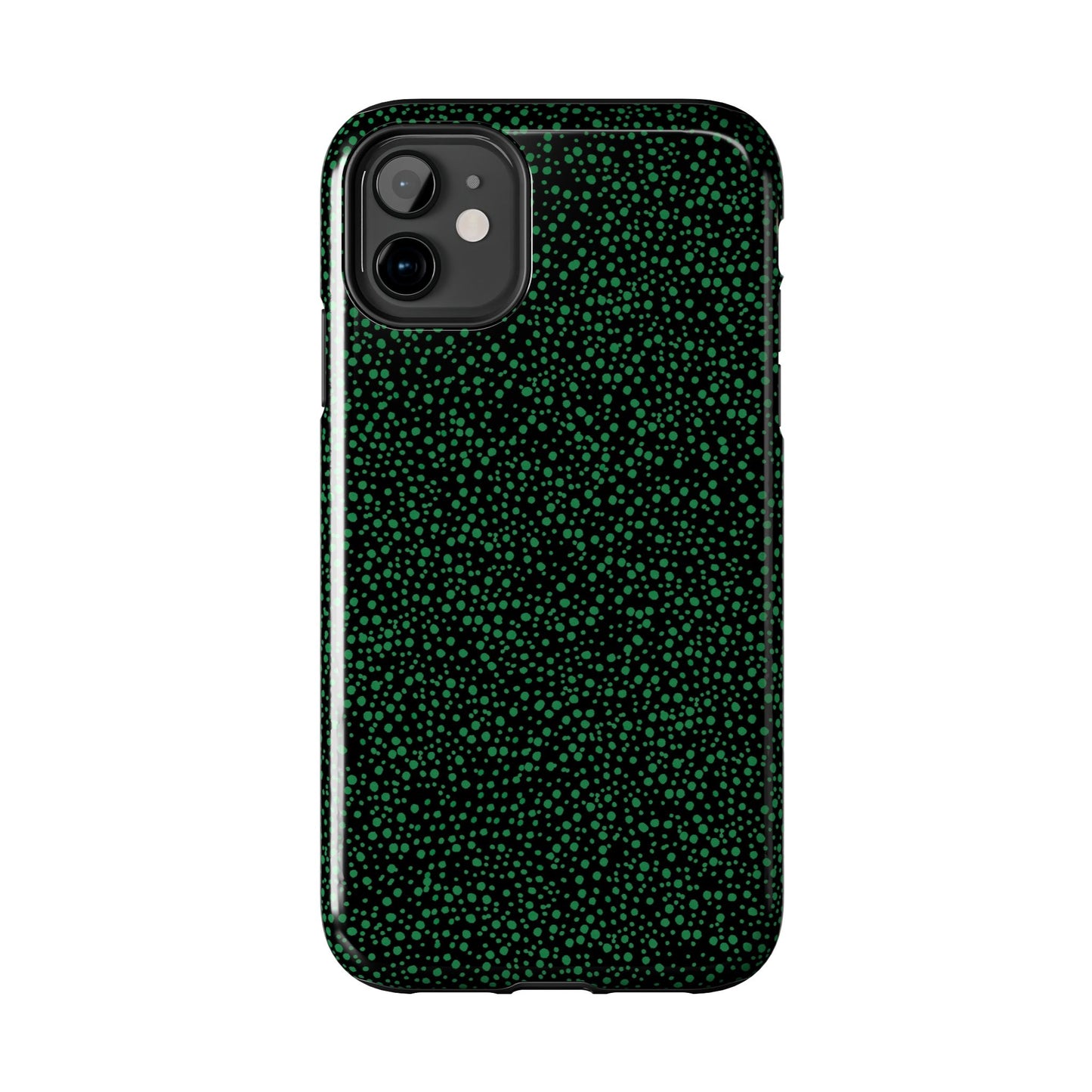Confetti Black / Green Phone Case