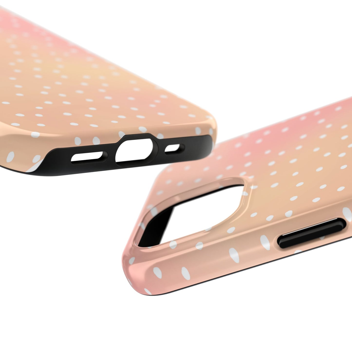Dinky Dots Peach / White Phone Case