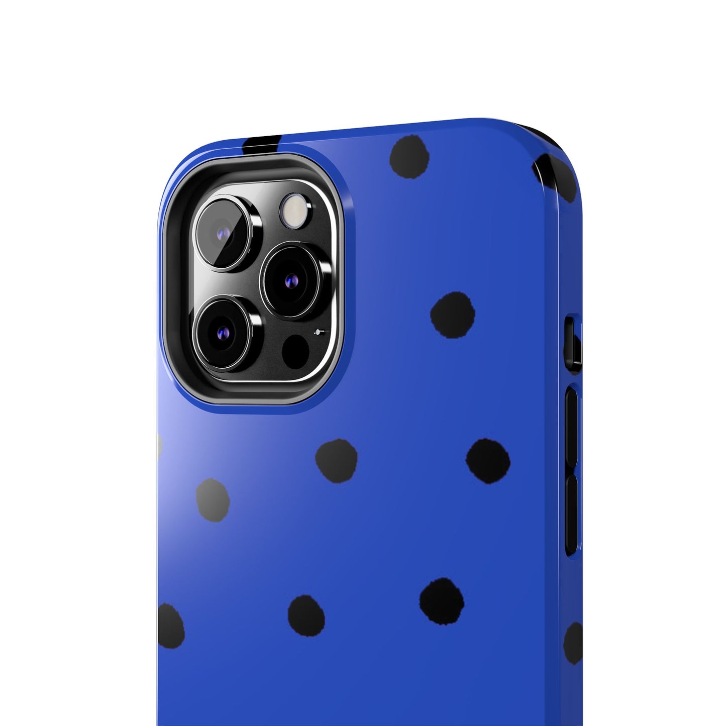 Dinky Dots Blue / Black Phone Case